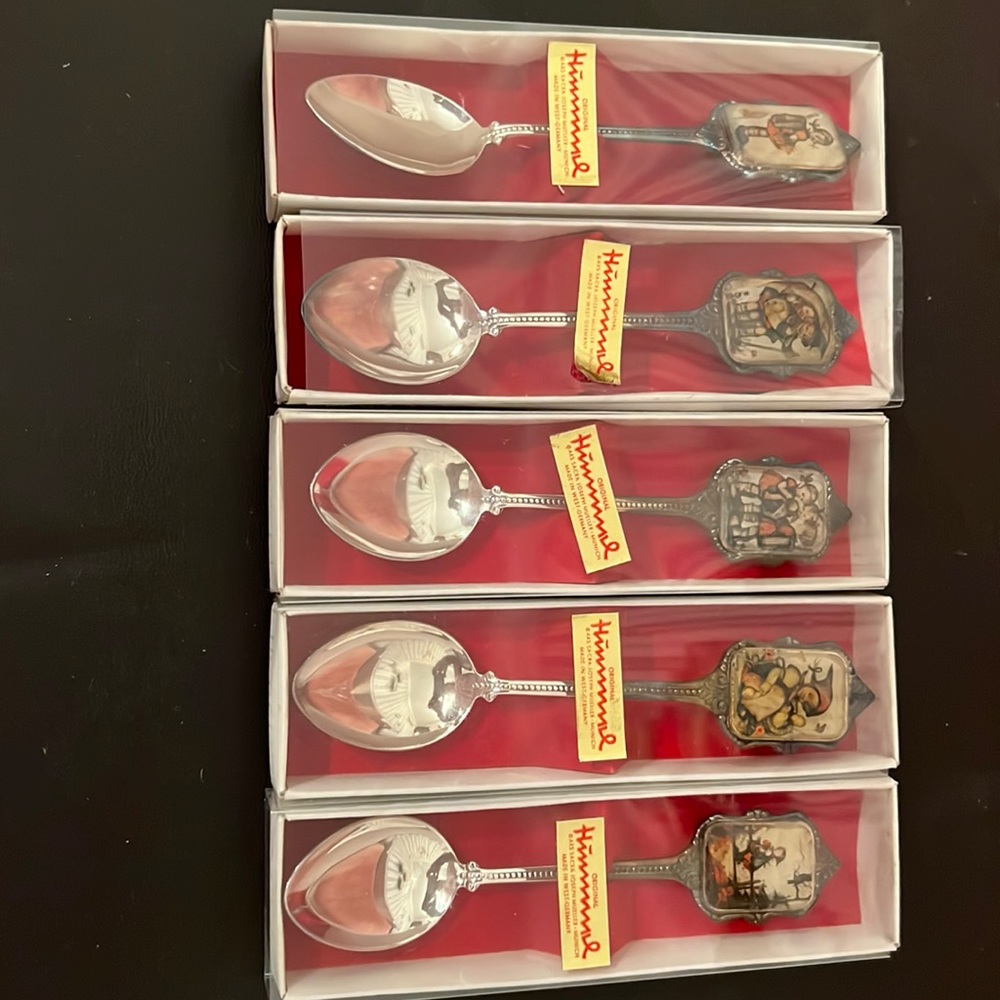 1980 vintage Hummel spoons in original boxes made in West Germany. ARS first Ed.